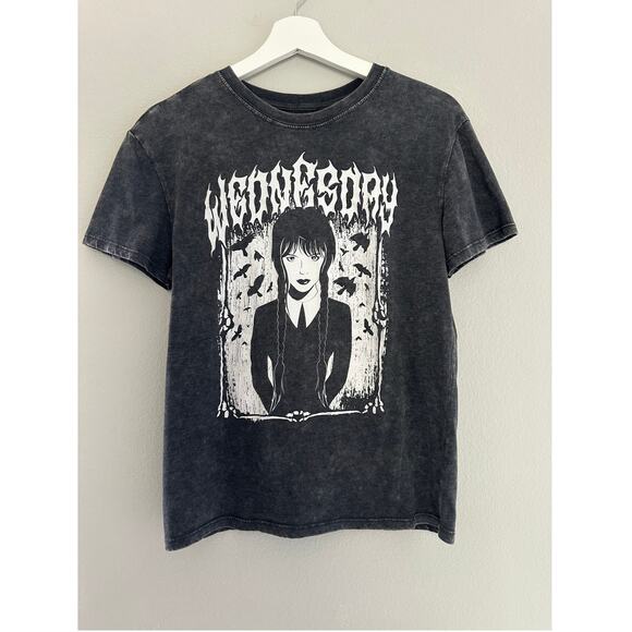 Kids Wednesday Addams Gray Shirt size Large - Picture 1 of 6